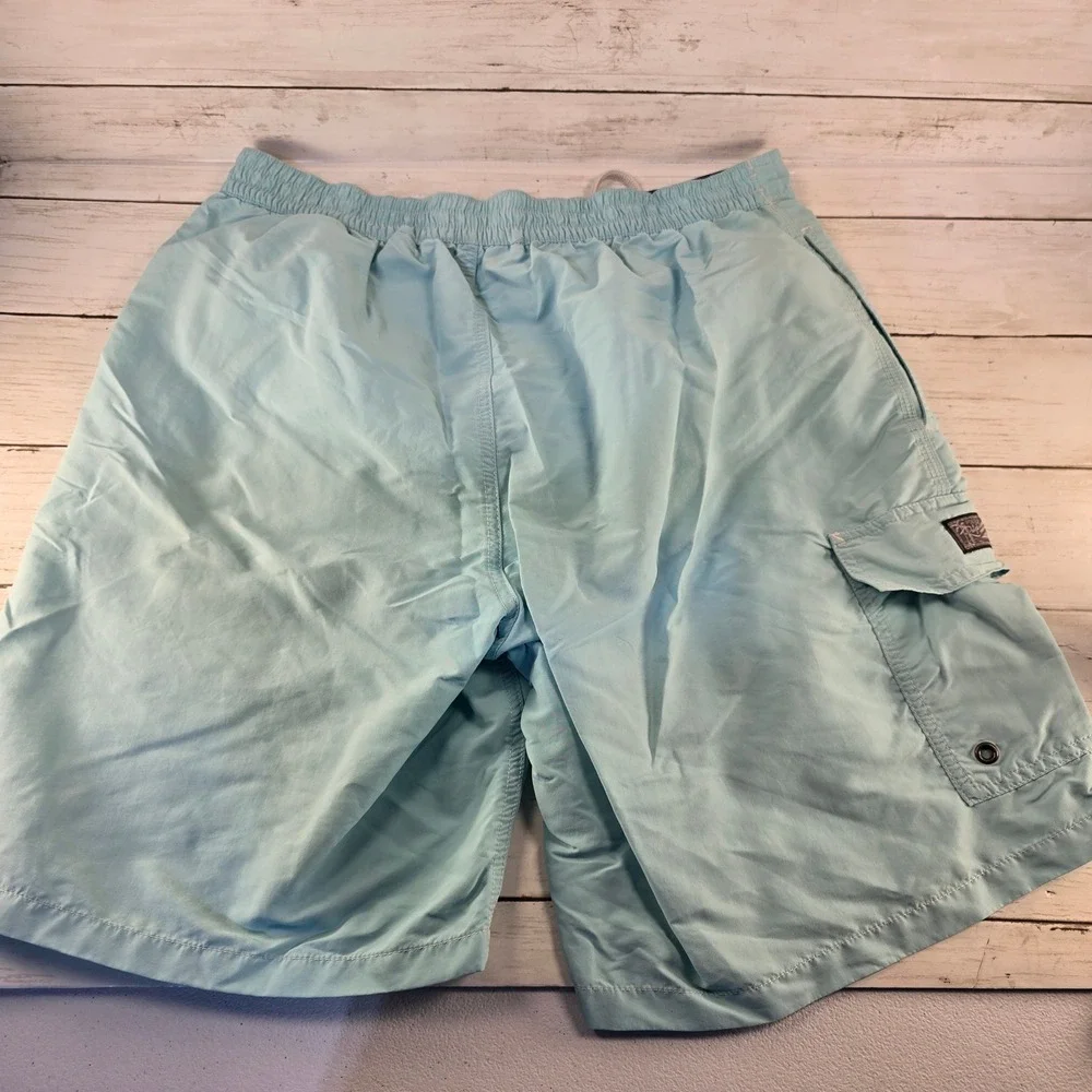 Polo Ralph Lauren Mens Blue Cargo Swim Trunks Board Shorts Size Medium